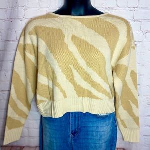 Zebra Sweater with Open Back